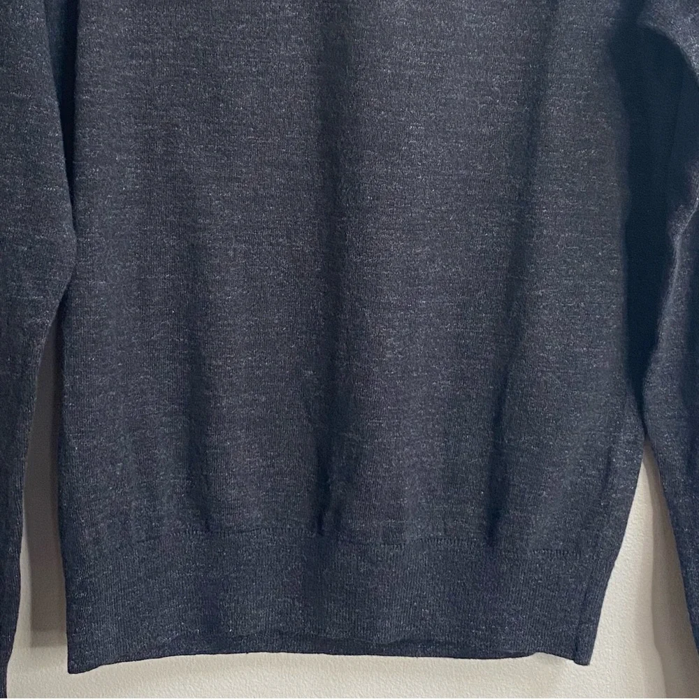 Men's Banana Republic Charcoal Grey Organic Cotton Crew-Neck Sweater Size XXS